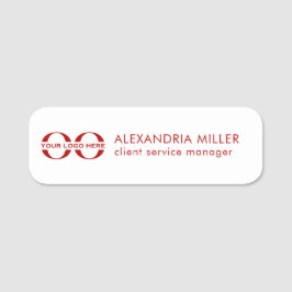 ロゴ名タイトル白赤 名札