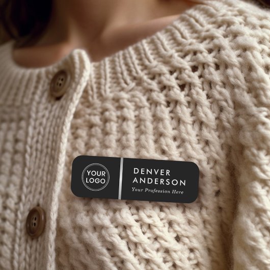 ロゴ名タイトルclasy black silver gray divider 名札