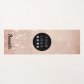 ロゴ名バラ赤面グリッターガーリーギフトアイディア ヨガマット (裏面(横))