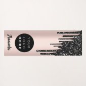 ロゴ名バラ赤面パウダーギフトガーリードリップ ヨガマット (裏面(横))