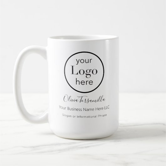 ロゴ名ビジネス コーヒーマグカップ (左)