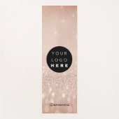 ロゴ名会社のバラ金ゴールドプロモーションInstagra ヨガマット (正面)