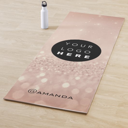 ロゴ名会社のバラ金ゴールドプロモーションInstagra ヨガマット (インサイチュ)