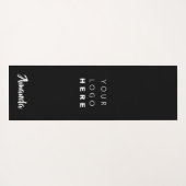 ロゴ名会社の白黒プロモーションの簡単 ヨガマット (裏面(横))