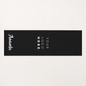 ロゴ名会社の白黒プロモーションの簡単 ヨガマット (正面(横))