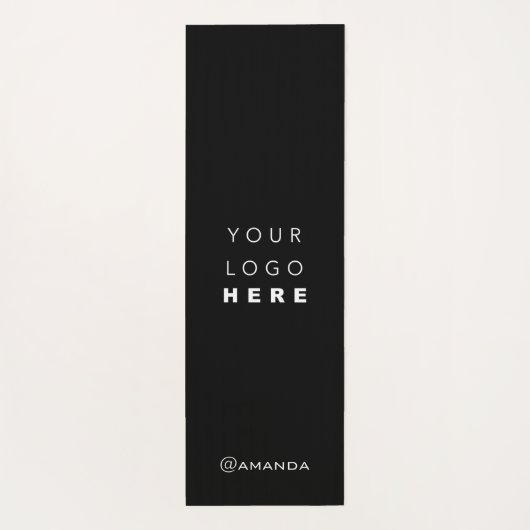 ロゴ名会社の白黒プロモーションInstagra ヨガマット (裏面)