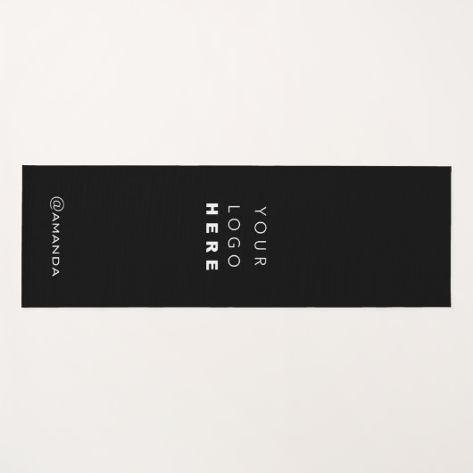 ロゴ名会社の白黒プロモーションInstagra ヨガマット (正面(横))
