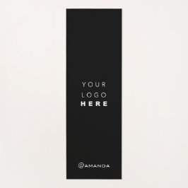 ロゴ名会社の白黒プロモーションInstagra ヨガマット