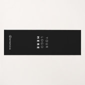 ロゴ名会社の白黒プロモーションInstagra ヨガマット (正面(横))