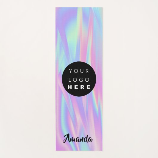 ロゴ名会社ホログラフィックプロモーション ヨガマット (正面)