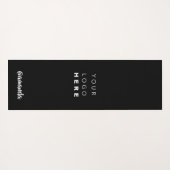 ロゴ名会社白黒のプロモーションのソーシャル ヨガマット (裏面(横))