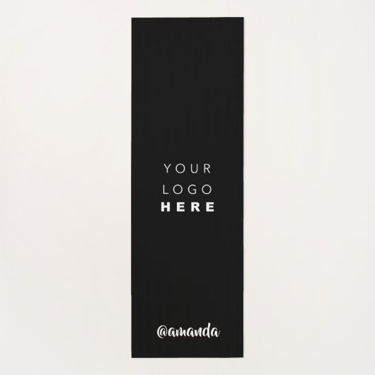 ロゴ名会社白黒のプロモーションのソーシャル ヨガマット (裏面)