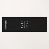 ロゴ名会社白黒のプロモーションのソーシャル ヨガマット (正面(横))