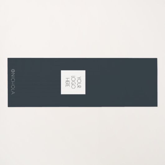 ロゴ名会社白黒プロモーション ヨガマット (裏面(横))