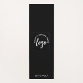 ロゴ名会社白黒プロモーション ヨガマット (正面)