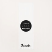 ロゴ名会社白黒プロモーション ヨガマット (正面)