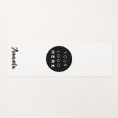 ロゴ名会社白黒プロモーション ヨガマット (正面(横))
