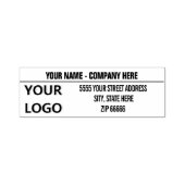 ロゴ名住所カスタムセルフインキングスタンプ セルフインキングスタンプ (デザイン)