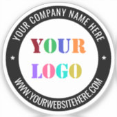 ロゴ名Webサイトとカラースタンプシール シール (正面)