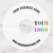 ロゴ名Webサイトプロモーションワイングラスラベル ワイングラスタグ (正面)