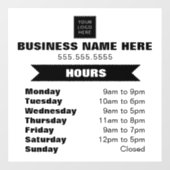 ロゴ営業時間 ウィンドウサイン (シート)