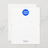 ロゴ大型ネックレスイヤリングディスプレイの追加 招待状 (正面/裏面)