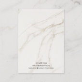 ロゴ大理石のイヤリングジュエリー表示カードの追加 名刺 (裏面)