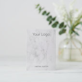ロゴ大理石イヤリングディスプレイカードの追加 名刺 (スタンド正面)