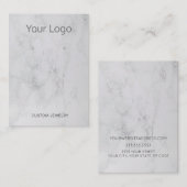 ロゴ大理石イヤリングディスプレイカードの追加 名刺 (正面/裏面)