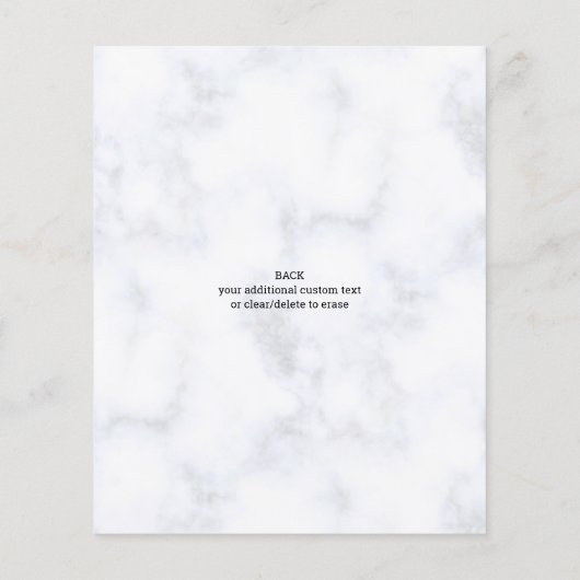 ロゴ大理石スタイリッシュ独自の2枚の写真を作成 チラシ (裏面)