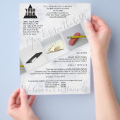 ロゴ大理石非対称3フォトコラージュ チラシ (手)