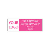 ロゴ差出人住所の色の自動手書きスタンプ セルフインキングスタンプ (デザイン)