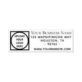 ロゴ差出人住所印紙(ビジネス用カスタム) セルフインキングスタンプ (デザイン)