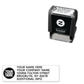 ロゴ差出人住所5行カスタム セルフインキングスタンプ (インサイチュ)