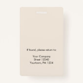 ロゴ従業員のラウンド写真ID バッジ (裏面)