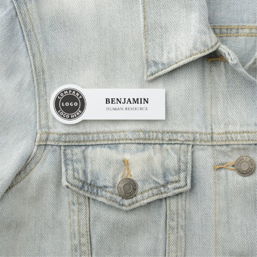 ロゴ従業員の企業の追加パーソナライズされた 名札 (インサイチュ)