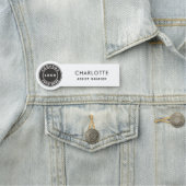 ロゴ従業員の企業の追加パーソナライズされた 名札 (インサイチュ)