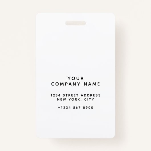 ロゴ従業員の写真会社ID バッジ (裏面)