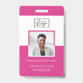 ロゴ従業員の写真IDバッジ バッジ (正面)