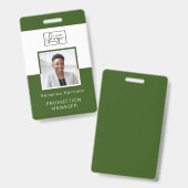 ロゴ従業員の写真IDバッジ バッジ (正面＆裏面)