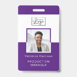 ロゴ従業員の写真IDバッジ バッジ