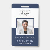 ロゴ従業員の写真IDバッジ バッジ (Front)