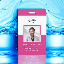 ロゴ従業員の写真IDバッジ バッジ