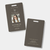 ロゴ従業員の写真ID会社 バッジ (Front & Back)