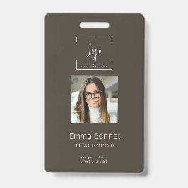 ロゴ従業員の写真ID会社 バッジ