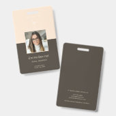 ロゴ従業員の写真ID会社 バッジ (Front & Back)