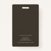 ロゴ従業員の写真ID会社 バッジ (裏面)