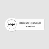 ロゴ従業員スタッフの磁気またはピン名タグ 名札 (正面)