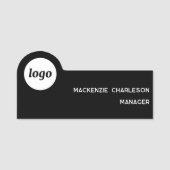 ロゴ従業員スタッフの磁気またはピン名タグ 名札 (正面)