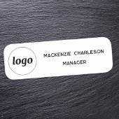 ロゴ従業員スタッフの磁気またはピン名タグ 名札